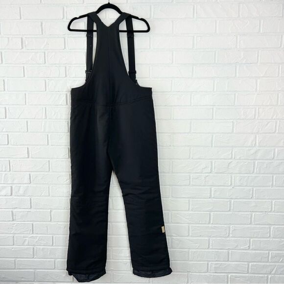 Vintage Black Suspender Overall Fitted Ski Snow Pants 16 - Picture 2 of 12